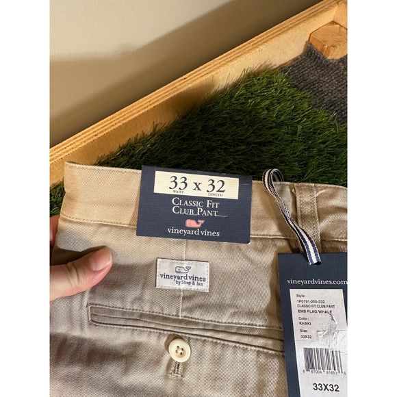 Vineyard Vines Mens Khaki Pants 33x32 New With Tags - Picture 4 of 5